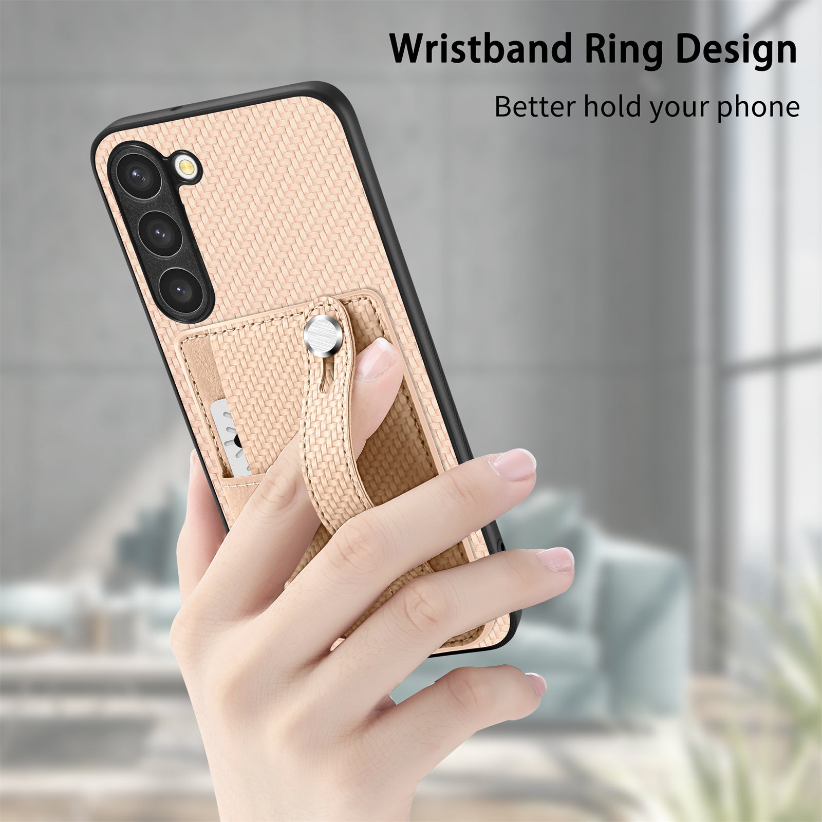 C1-01 For Samsung Galaxy S23+ PU Leather+TPU+PC Phone Cover Slim-fit Shockproof Case with Card Holder Wristband C1-01 For Samsung Galaxy S23+ PU Leather+TPU+PC Phone Cover Slim-fit Shockproof Case with Card Holder Wristband